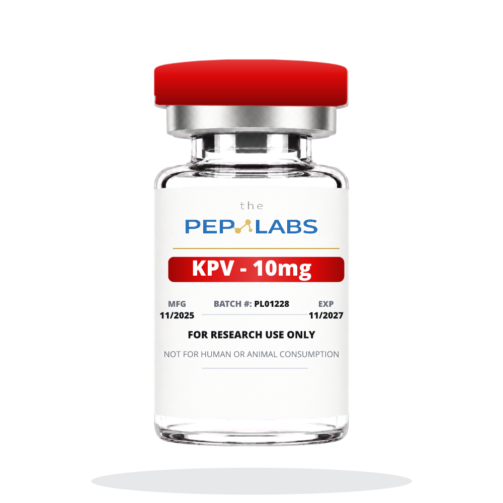 KPV lyophilized research peptide vial for laboratory use only